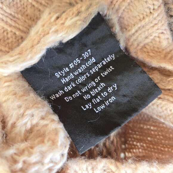 Y2K Sweater Fairy Grunge Boho Size XS Beige Gray Striped Long Sleeve Pockets - Picture 7 of 7